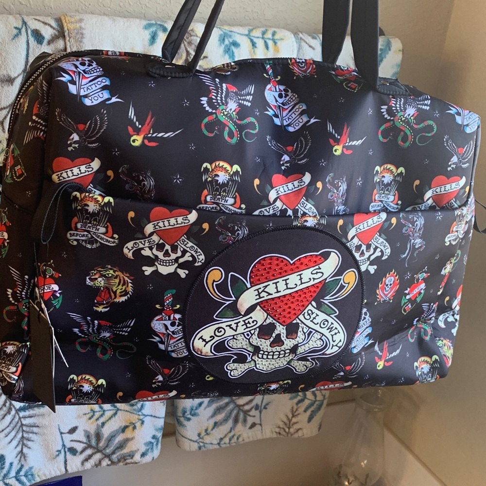 Ed Hardy Duffle Travel Carry On Bag